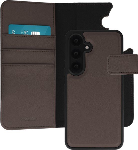 imoshion Hoesje - Samsung Galaxy S25 - Uitneembare 2-in-1 Luxe Bookcase - Bruin