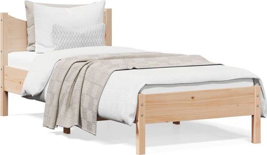 vidaXL Bedframe Massief Grenenhout 75x190 cm