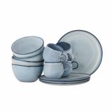 Bloomingville Sandrine Service set Grès bleu Rond 12 Pièces