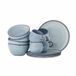 Bloomingville Sandrine Service set Grès bleu Rond 12 Pièces