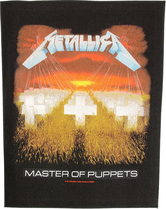 Metallica Master Of Puppets Motief Grote Rugpatch Zwart/Oranje
