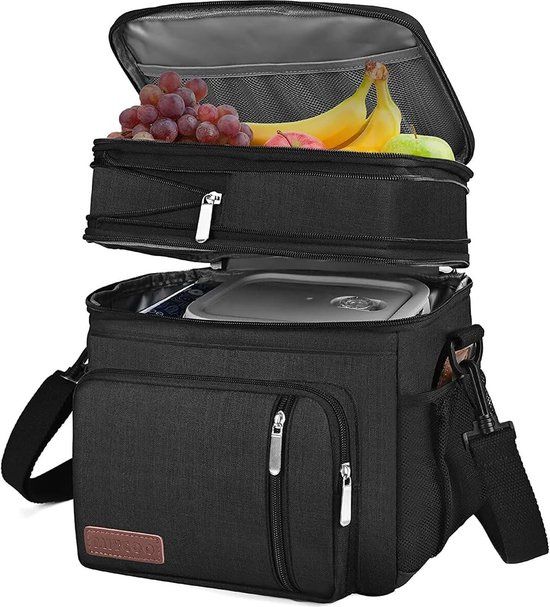 Merkloos MIYCOO Geïsoleerde lunchtas, 15L, Zwart