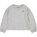 Levi's Fille Hacci Rayé Ls Tricot Haut Gris Foncé Heather