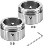 Merkloos / Sans marque Wan GmbH Radiator Adapter - Verwarming Accessoire - Thermostaat Monteren - Roestvrij Staal 304 - 2 Stuks Binnendiameter 22mm - Zilverkleurig