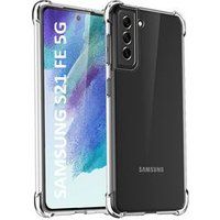 Phonillico Case voor Samsung S21 FE 5G - Schokbestendige bescherming Zachte siliconen Transparant