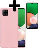 LUQ Case for Samsung Galaxy A22 4G - Silicone - Light Pink
