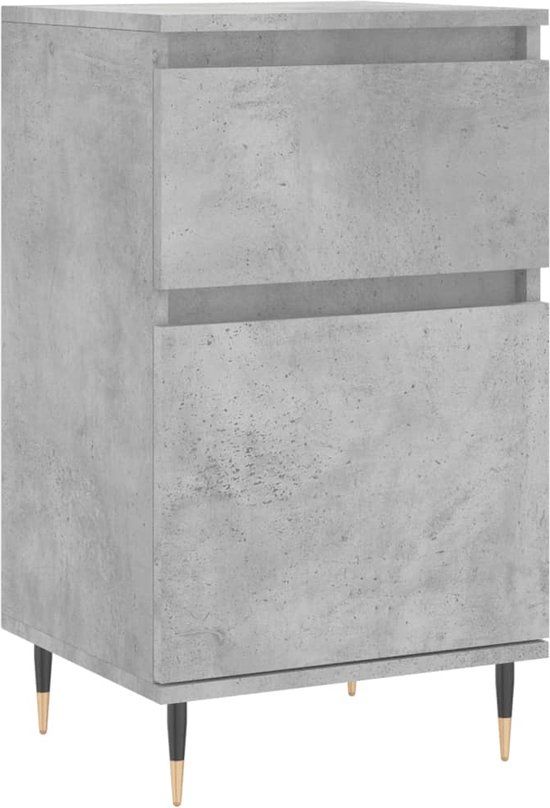 vidaXL Dressoir 40x35x70 cm bewerkt hout betongrijs