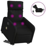 VidaXL Sta-op-massagestoel elektrisch verstelbaar stof zwart