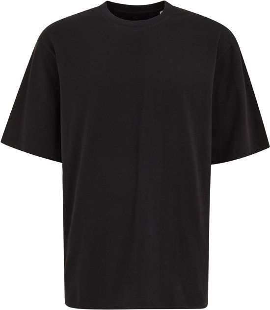 WE Fashion Heren Loose fit T-shirt Zwart XS