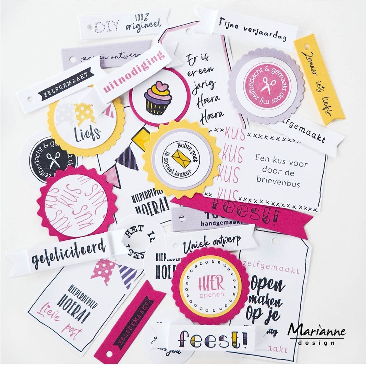 Marianne Design Clear stamps Houtstempel set - Kadopost