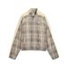 PUMA Veste mi-saison 'T7 Tartan' beige foncé / jaune / tons terre / bordeaux