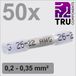 TRU COMPONENTS TC-12888396 Stootverbinder Met krimpkous 0.2 mm² 0.35 mm² Volledig geïsoleerd Wit 50 stuk(s)
