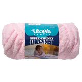 Utopia Crafts Super dik dekengaren, 250 g, zacht chenillegaren voor het breien van armen - Dik volumineus polyester jumbo-garen voor handgebreide dekens, haken, doe-het-zelf woondecoratie (babyroze)
