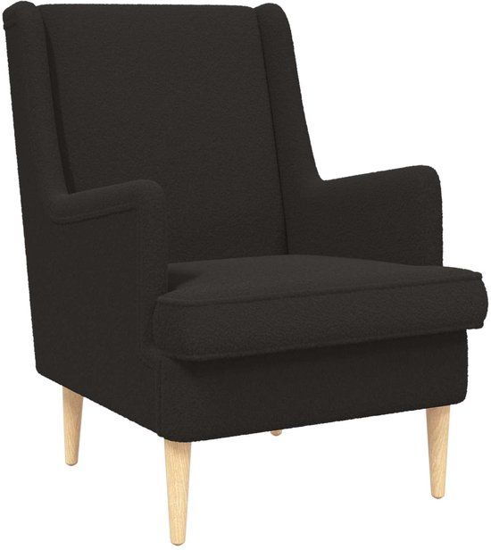vidaXL Fauteuil Zwart Stof