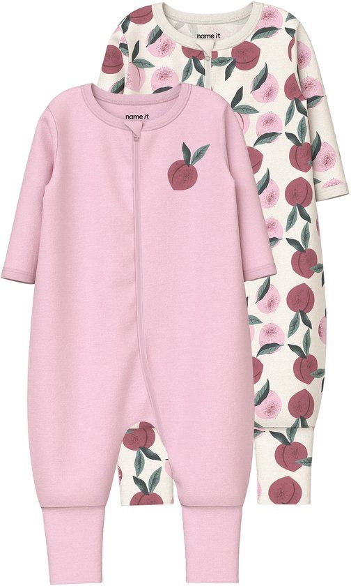 NAME IT NBFNIGHTSUIT 2P ZIP FF PEACHE NOOS Baby Pyjamas