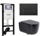 Geberit QeramiQ Dely Swirl Toiletset - Mat Zwart