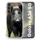 Cokitec Samsung Galaxy A36 5G Wild zwijn Jacht Hout Versterkte hoes