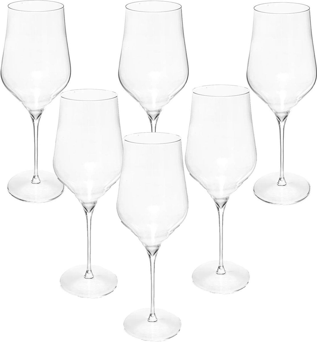 Secret de Gourmet Set van 6x rode wijn glazen Rhone 740 ml - Transparant