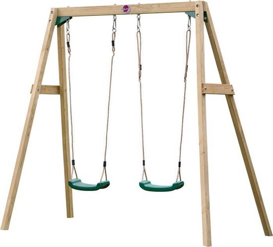 Plum Wooden Double swing set