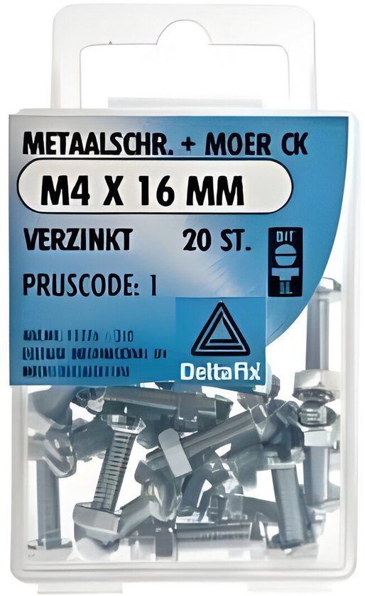Deltafix Metaalschroeven cilinderkop verzinkt m3x50mm 8 stuks