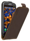 Mumbi Flip Case Bruin Leer voor Samsung Galaxy S3 / S3 Neo