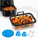 Airfryer Glasbehälter 20,3 x 15,5 x 6,4 cm mit Deckel und Zubehör