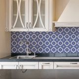 Ambiance Sticker Zelfklevende tegelmuurstickers voor keuken en badkamer - 9 Lupita tegelstickers - 9 stickers 10x10cm