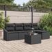 Prolenta Maison Exclusive - Ensemble de canapé 6 pièces, couleur noire [Matériau synthétique] : Rotin synthétique