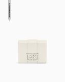 Armani Exchange Jodie Metal Logo Classic Mini Travel Wallet Off White