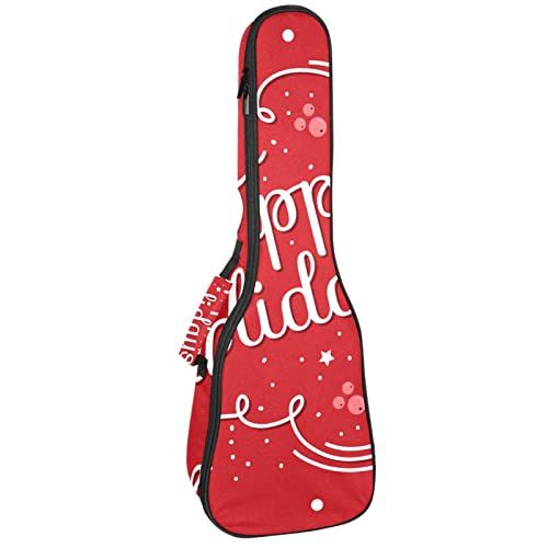 Mersov Tenor Ukulele Gigbag Waterdichte Ukelele Case Gewatteerde Rugzak, Geweldig voor Sopraan Concert (21/23/24") Gelukkige Vakanties met Rood