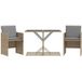 Mobilier De Jardin Ensemble De Bistro 3 Pcs Résine Tressée Mélange Beige