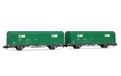Arnold HN6703 RENFE, 2 unit set JPD wagon, TEM groene kleurstelling, ep. V Goederenwagon Packs