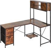 Vevor Gaming Desk L-vormig Hoekbureau Bruin (vintage kleur)