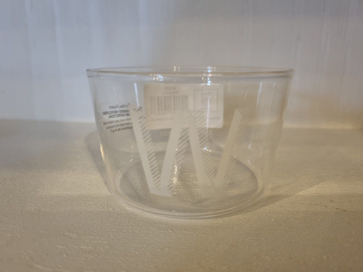 Riviera Maison Water Glass - White & Transparent - Glass