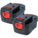 vhbw 2x batterie compatible avec Black & Decker FIRSTORM BD14PSK, EPC14CA, EPC14CAB, CP14K, CP14KB, FS1400D, FS1400D-2 outil (1500 mAh, NiMH, 14,4 V)