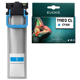 Evoke compatibele inkt voor Epson T11D2 C13T11D240 cyaan Wf-C5390Dw Wf-C5890Dwf