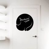 Ambiance Sticker Schoolbordsticker - uitwisbare zelfklevende muurstickers - KAT - 25x25cm