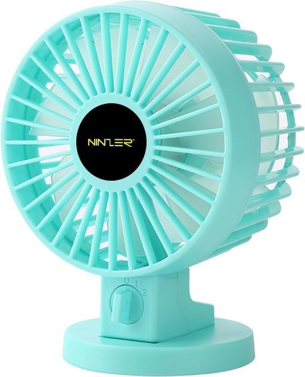 Ninzer® Super Stille - Mini Fan USB Ventilator - Tafelventilator | Blauw
