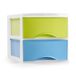 Plasticforte Ladeblokje/bureau organizer met 2 lades - multi - L26 x B36 x H25 cm