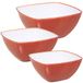 3 WELL HOME MOBILIARIO & DECORACIÓN 3 x slakom, vierkant, rood, 14 cm + 19 cm + 25 cm