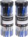 Merkloos 40x stuks balpennen rood/zwart/blauw 14 cm