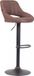 And OutdoorMatch Tabouret de bar Miza Brun noir - Tissu - 60-81cm hauteur d'assise - Tabourets de bar ergonomiques - Réglable en hauteur - Set de 1 - Avec dossier - Pour cuisine et bar