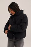 WE Fashion Meisjes oversized gewatteerde jas Zwart Maat 110/116