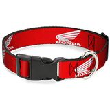 Buckle-Down Hondenhalsband Plastic Clip Honda Motorlogo Rood Wit 15 tot 26 Inch