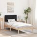Prolenta Maison Exclusive - Bettgestell mit gepolstertem Kopfteil Schwarz 100 x 200 cm