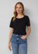 s.Oliver T-shirt Zwart Katoen Slim-fit Ronde Hals Korte Mouw Effen Casual Dames 32-34
