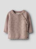 LIL' ATELIER NAME IT - NBFLAGUNA LS WRAP KNIT LIL NOOS - Baby Cardigan - Katoen - Maat 56 - Roze