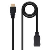 HDMI-2.0 NanoCABLE HDMI 2.0 verlengkabel A/M-A/H, 3 m, zwart