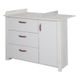 Roba Mila commode Blanc, Gris clair imitation cuir