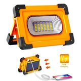 LEDme M LED Solar PowerBank draagbare led-spot met accu, 2700 lumen, oplaadbaar, werklicht, USB of zonne-energie oplaadbaar, camping, garage, vissen.